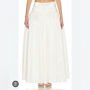For Love And Lemons Cream Maxi Skirt